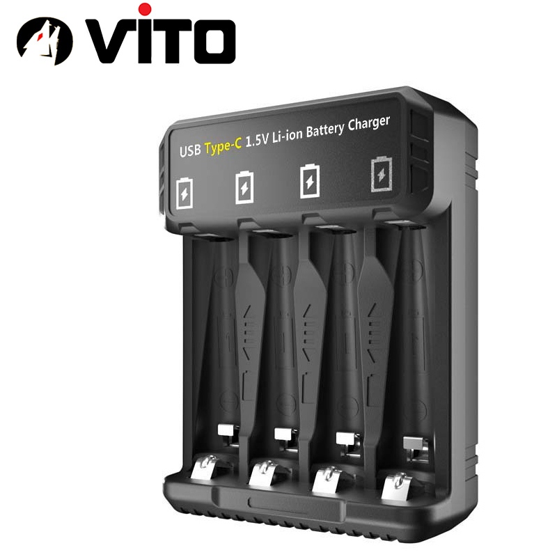 Sạc Pin Yonii NL4/L4/N4 VITO Chuyên Dụng Sạc Pin Li-ion 1.5V, Ni-MH 1.2V Size AA/AAA Chân Cắm Type C