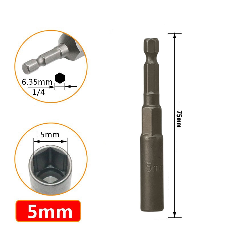 Chụp Bulong Sâu Lòng Bắn Vít Chân Lục Giác VITO Dài 80mm Các Kích Cỡ