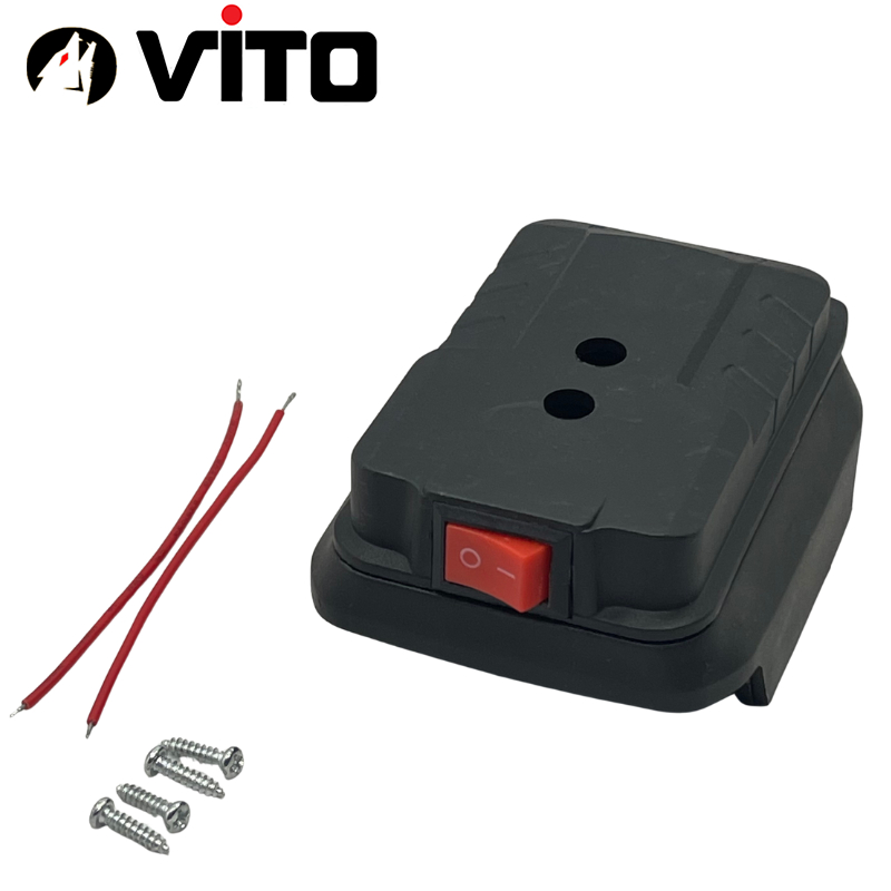 Đế Kèm Công Tắc Chân Pin MAKITA 40MM Nhựa ABS Đúc Lắp Ghép VITO Gồm Dây, Tiếp Điểm