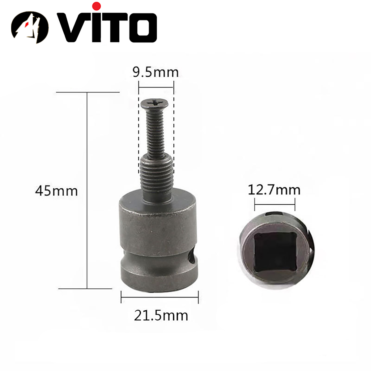 Đầu Chuyển Đầu Bulong 1/2 Sang Khoan Măng Ranh 10mm 13mm VITO