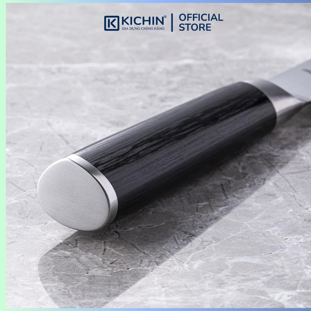 Dao bếp Nhật cao cấp Shun Classic Santoku - Dao thái đa năng thép Damascuss 69 lớp DM0702 (180mm)
