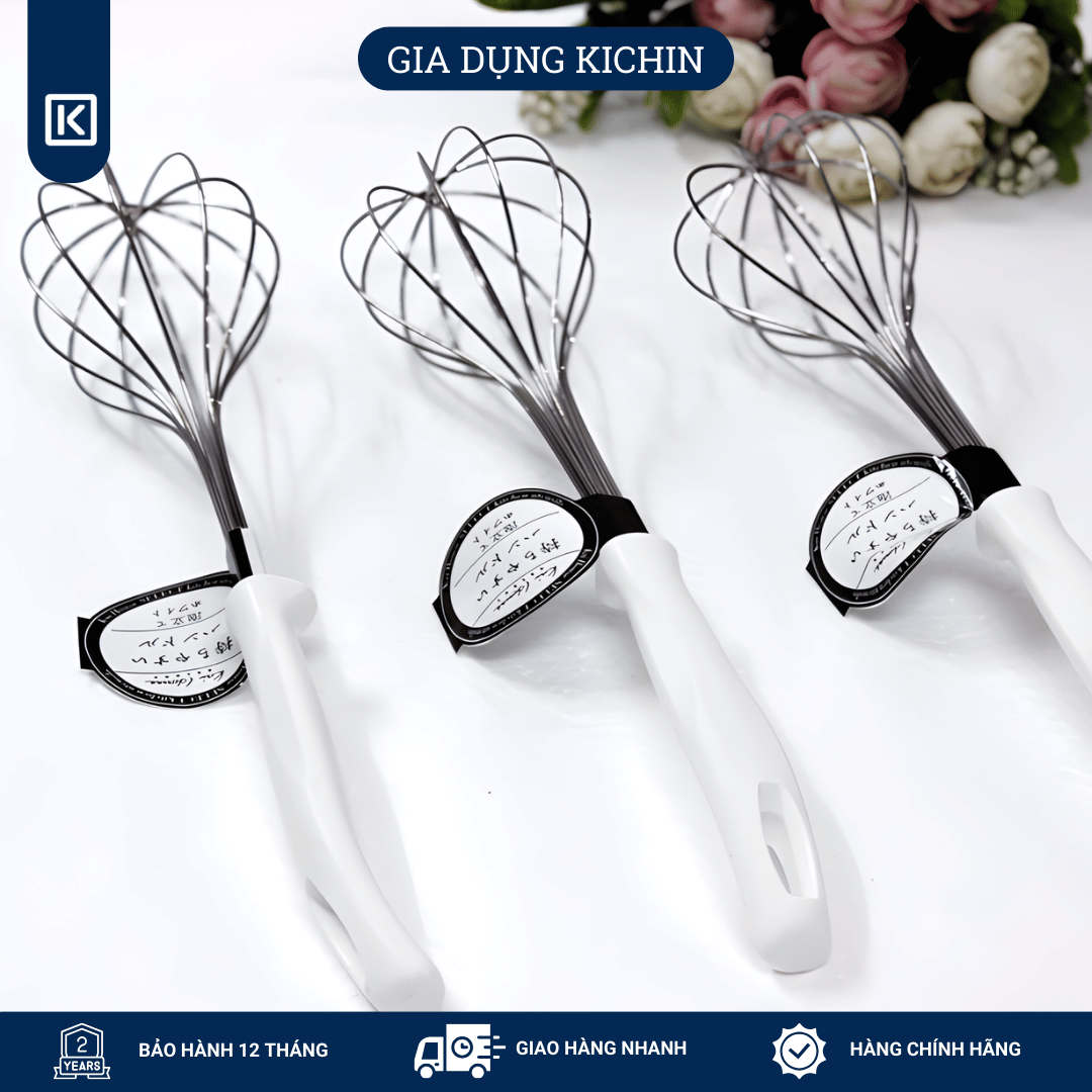 Dụng cụ đánh trứng KAI Nhật Bản "KHS ROSE" - DE-5858 (275mm)