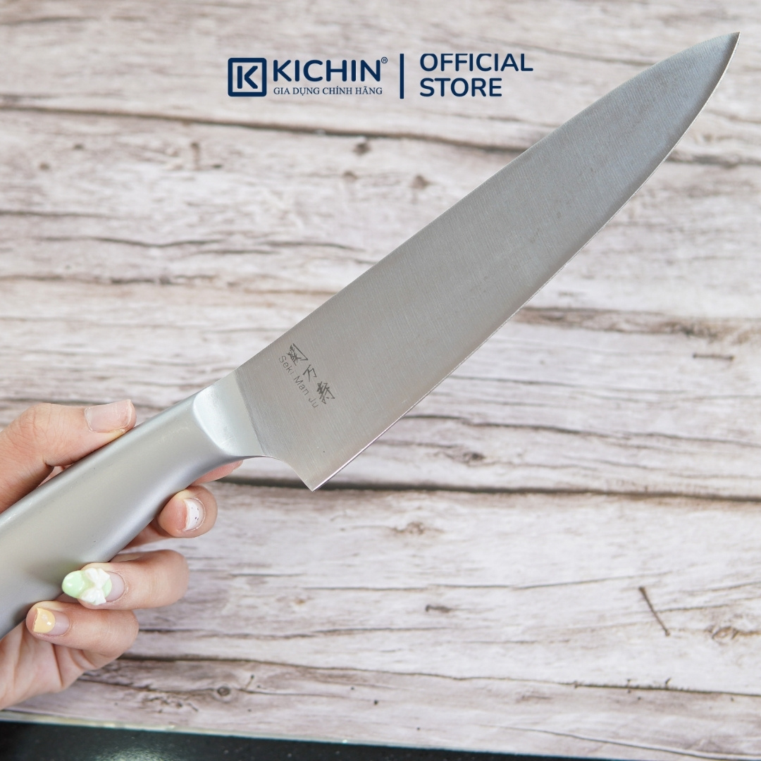 Dao thái thịt cá Nhật cao cấp KAI Seki ManJu cán kim loại Chef - 041BE0404 (180mm)