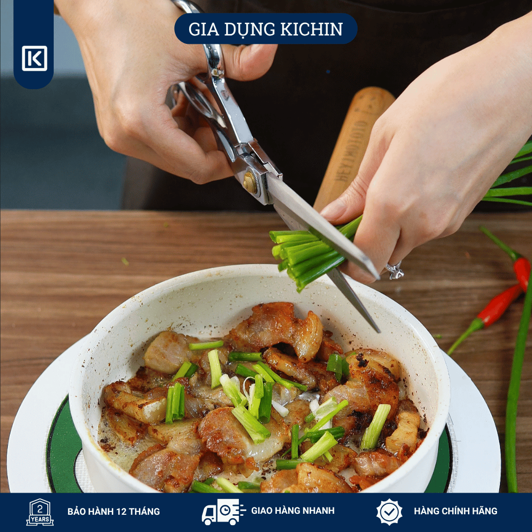 Combo kéo cắt đa năng + nạo rau củ cao cấp thương hiệu Kichin