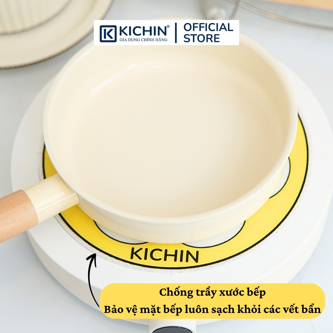 Miếng lót bếp từ Silicon vải sợi thủy tinh cao cấp dày 7mm cảm ứng từ, chịu nhiệt cao, chống trầy xước