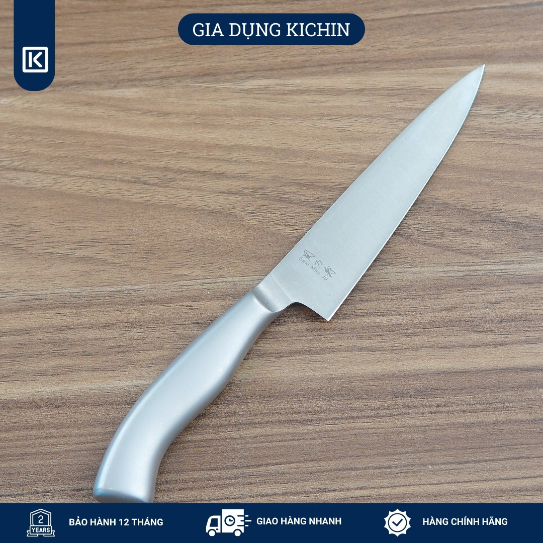 Bộ 3 dao Nhật cao cấp KAI Seki ManJu cán kim loại - Thái thịt cá - Thái đa năng - Gọt hoa quả MANJUHK-SET3