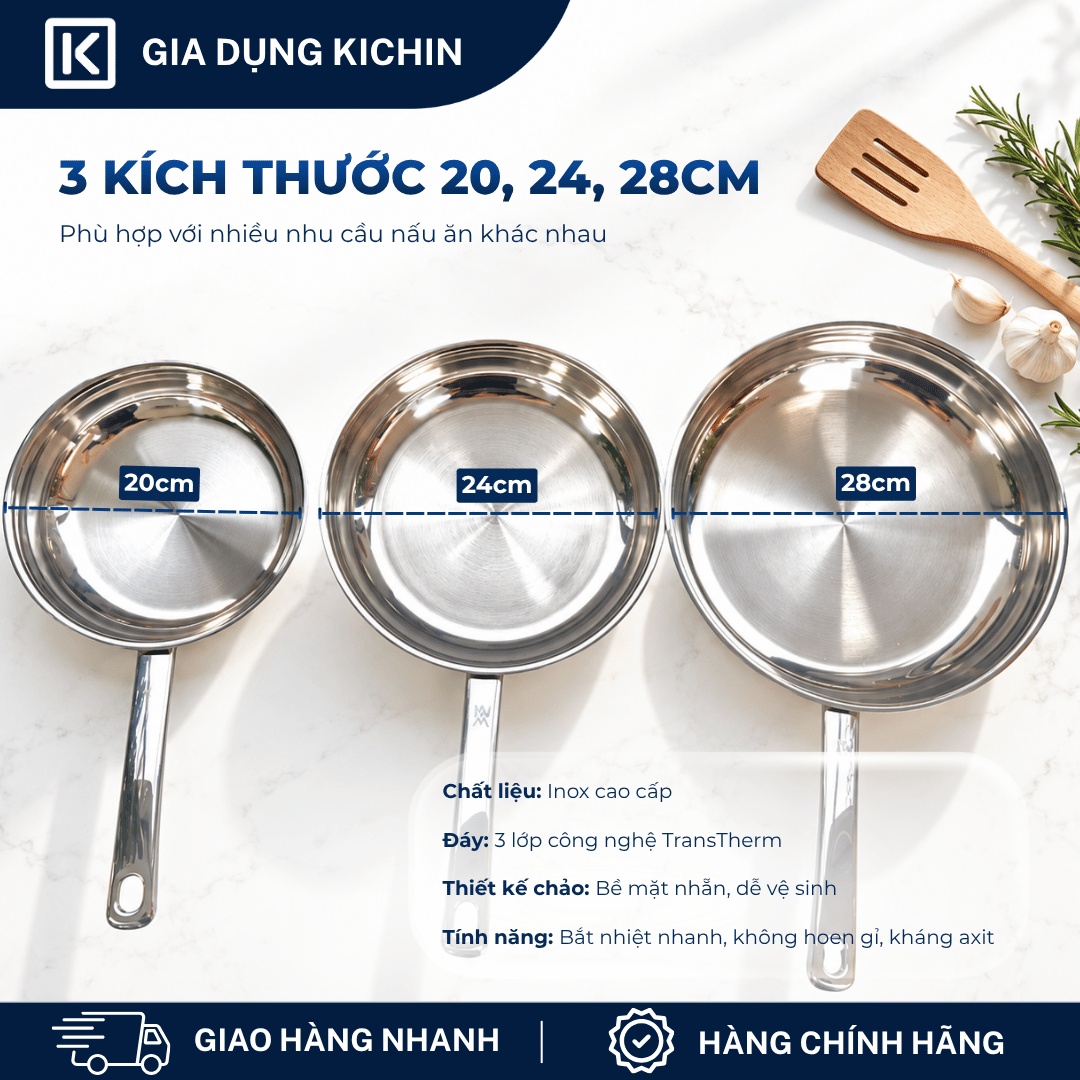 Chảo Thép WMF Frying Pan Profi Cao Cấp Size 28cm