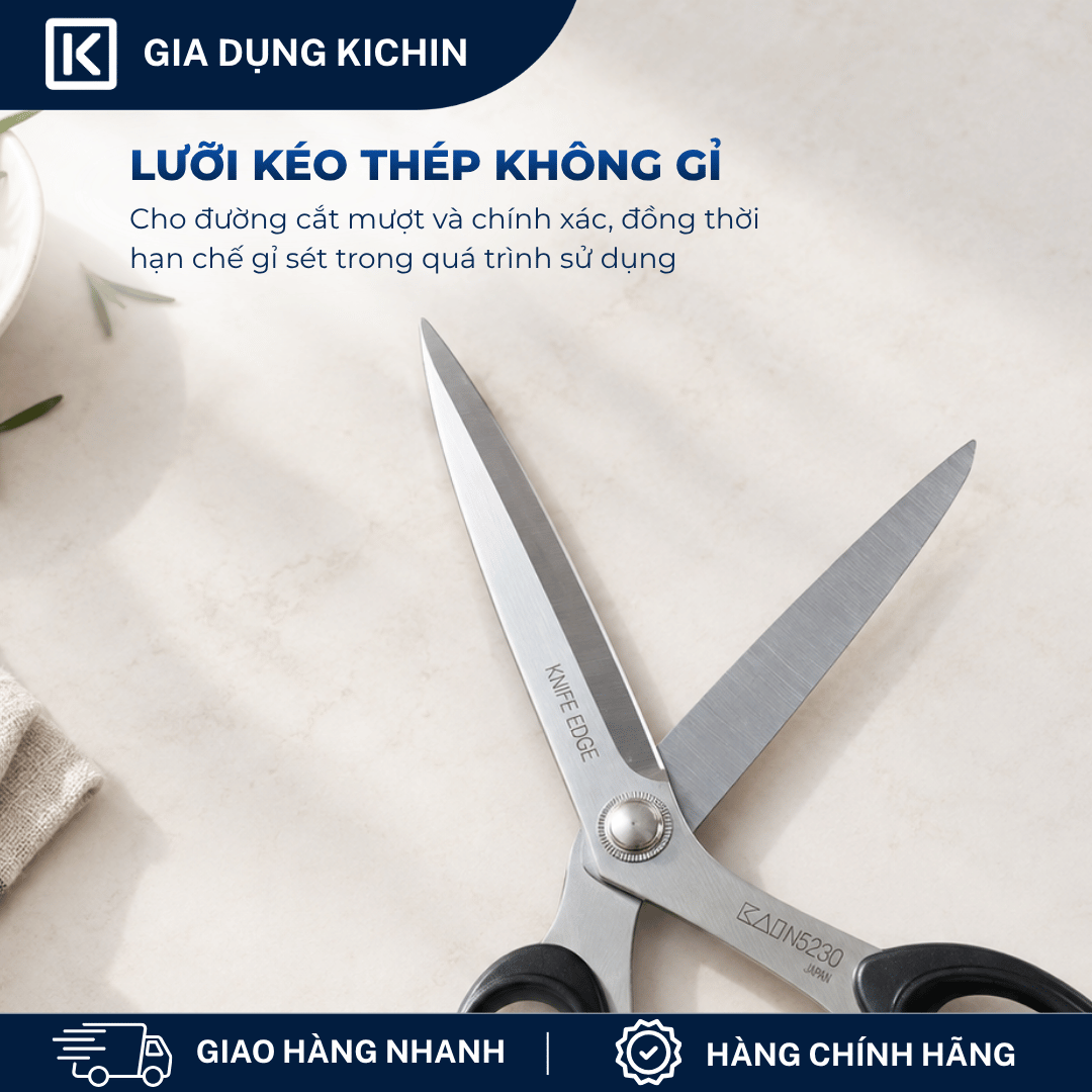 Kéo cắt gà, kéo cắt vải cao cấp thương hiệu KAI - Size nhỏ N5230 (230mm)