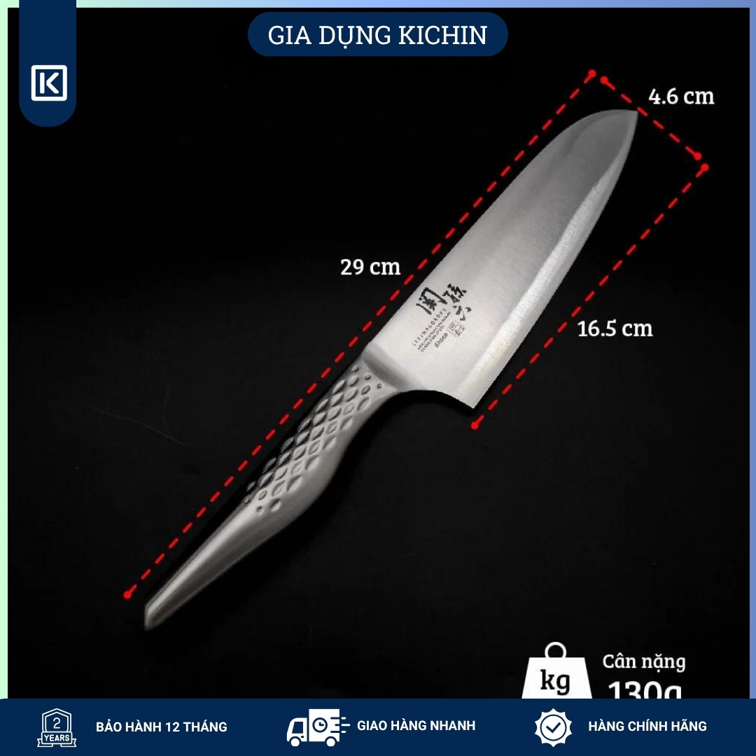 Dao bếp Nhật cao cấp KAI Shoso Santoku - Dao thái 3 trong 1 AB5156 (165mm)