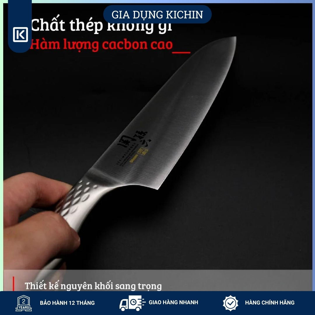 Dao bếp Nhật cao cấp KAI Shoso Santoku - Dao thái 3 trong 1 AB5156 (165mm)
