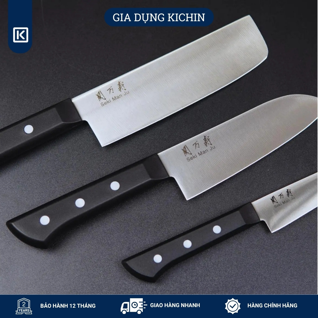 Combo 3 dao Nhật cao cấp KAI Ấn Seki ManJu + Mài dao KICHIN