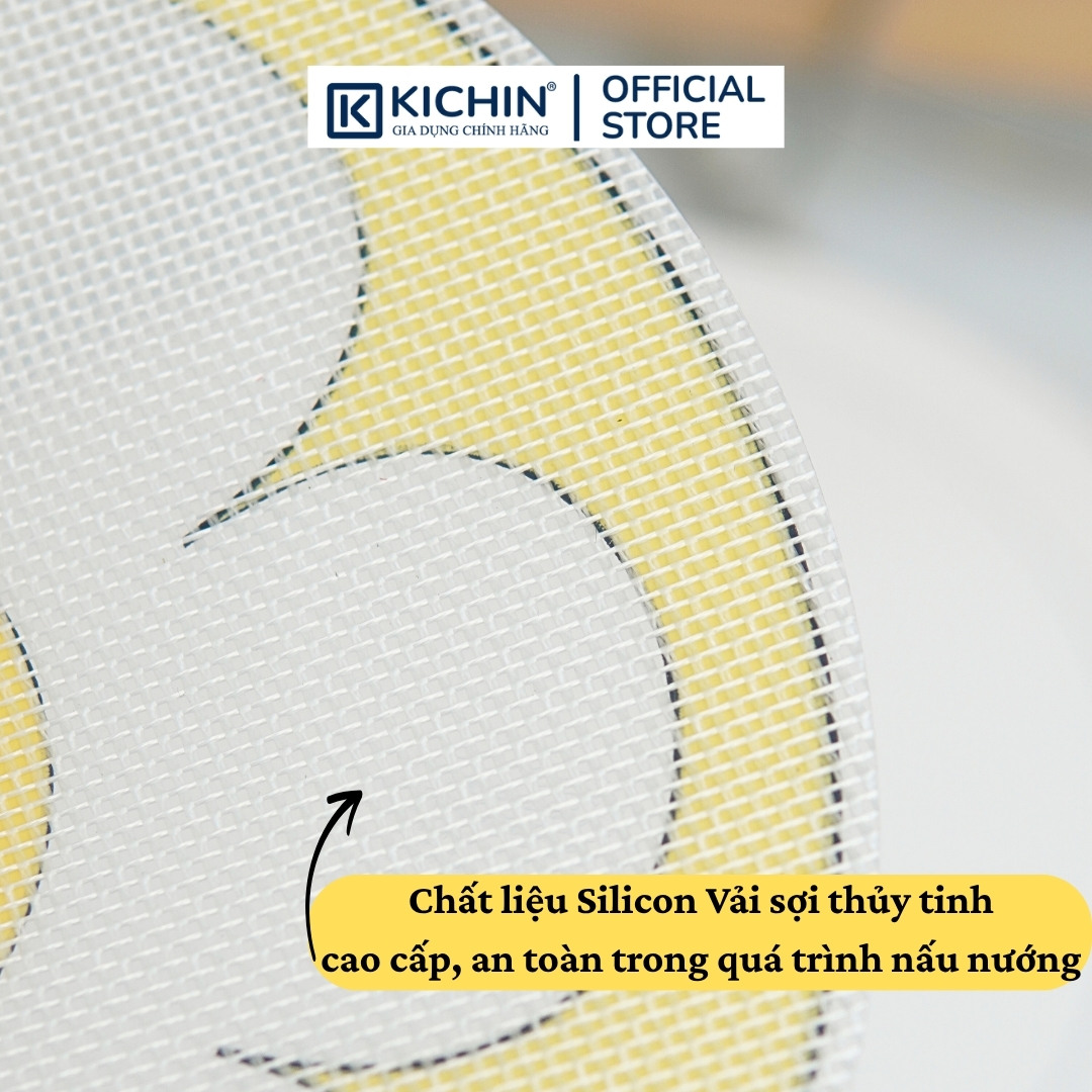 Miếng lót bếp từ Silicon vải sợi thủy tinh cao cấp dày 7mm cảm ứng từ, chịu nhiệt cao, chống trầy xước