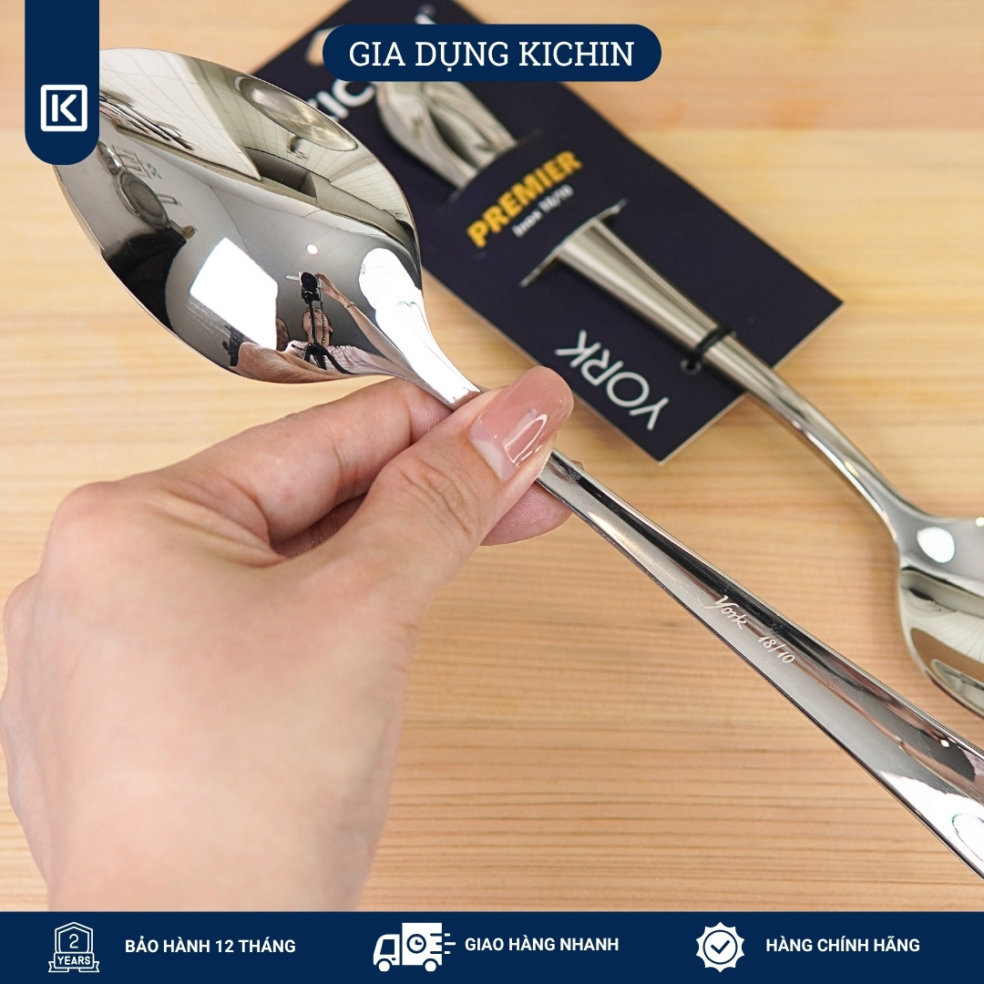 Thìa súp cao cấp thép 18/10 dòng York thương hiệu Kichin