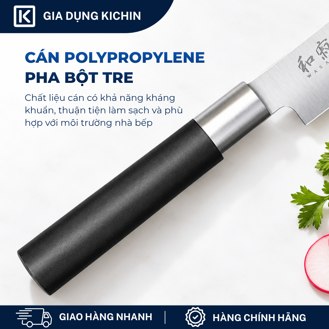 Dao thái thịt lát mỏng Nhật Bản cao cấp KAI Wasabi Black Slicer - 6723L (230mm)