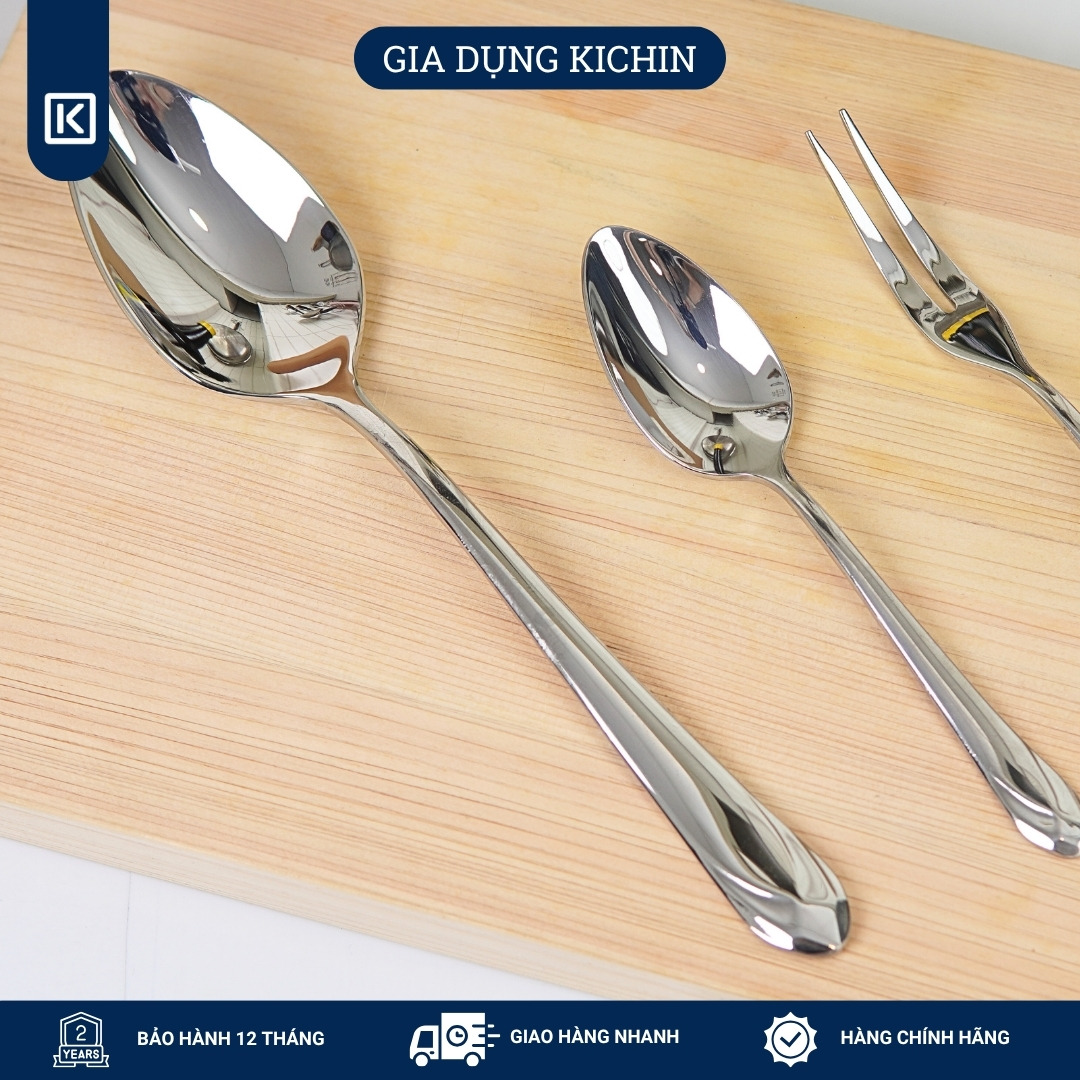 Combo 3 thìa súp cao cấp inox304 cao cấp thương hiệu Kichin