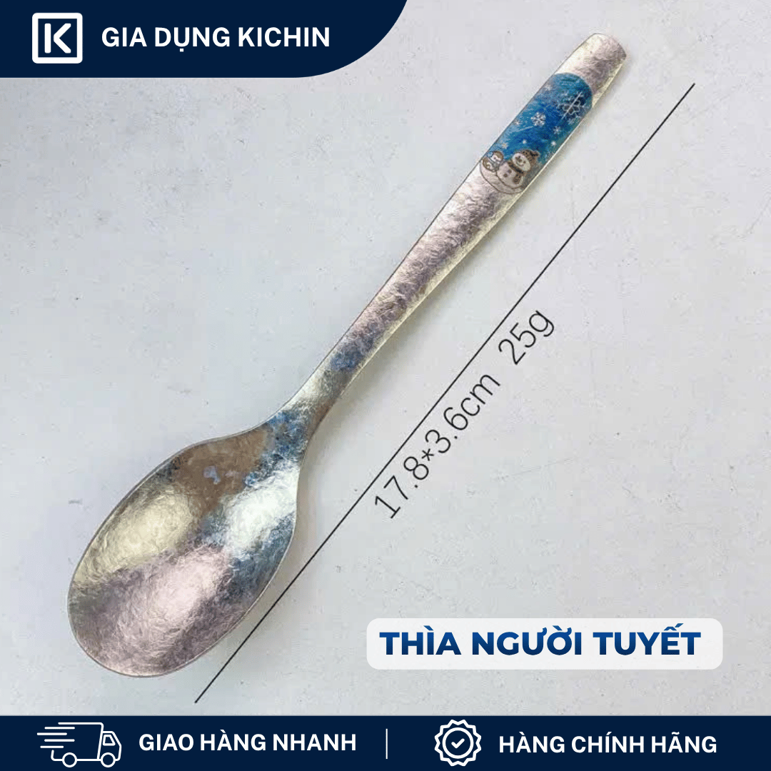 Thìa Titanium Nguyên Chất Cao Cấp KICHIN - Siêu Nhẹ, Hạn Chế Truyền Nhiệt, Bền, Chống Gỉ