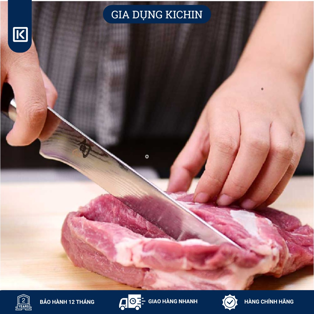 Dao bếp Nhật cao cấp Shun Classic Boning - Dao lọc xương thép Damascuss 69 lớp DM0710 (150mm)