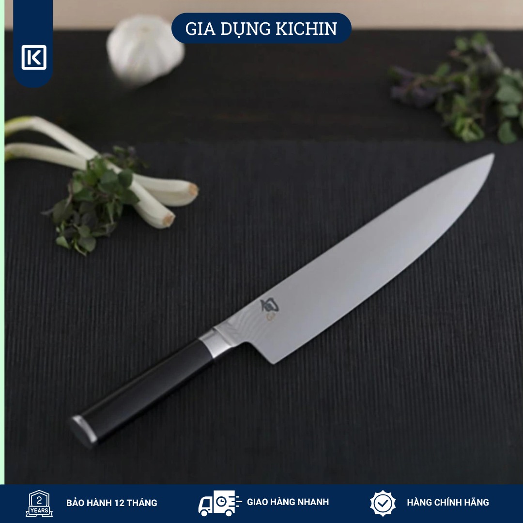 Dao bếp Nhật cao cấp Shun Classic Chef - Dao thái thịt cá thép Damascus 69 lớp DM0707 (250mm)