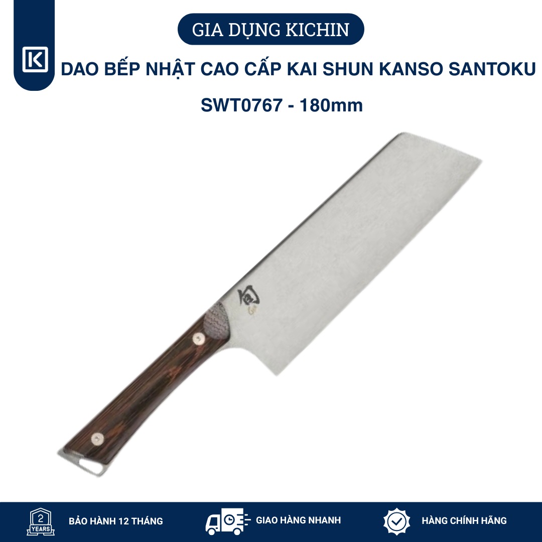 Dao bếp Nhật cao cấp KAI Shun Kanso Santoku SWT0767 (180mm)