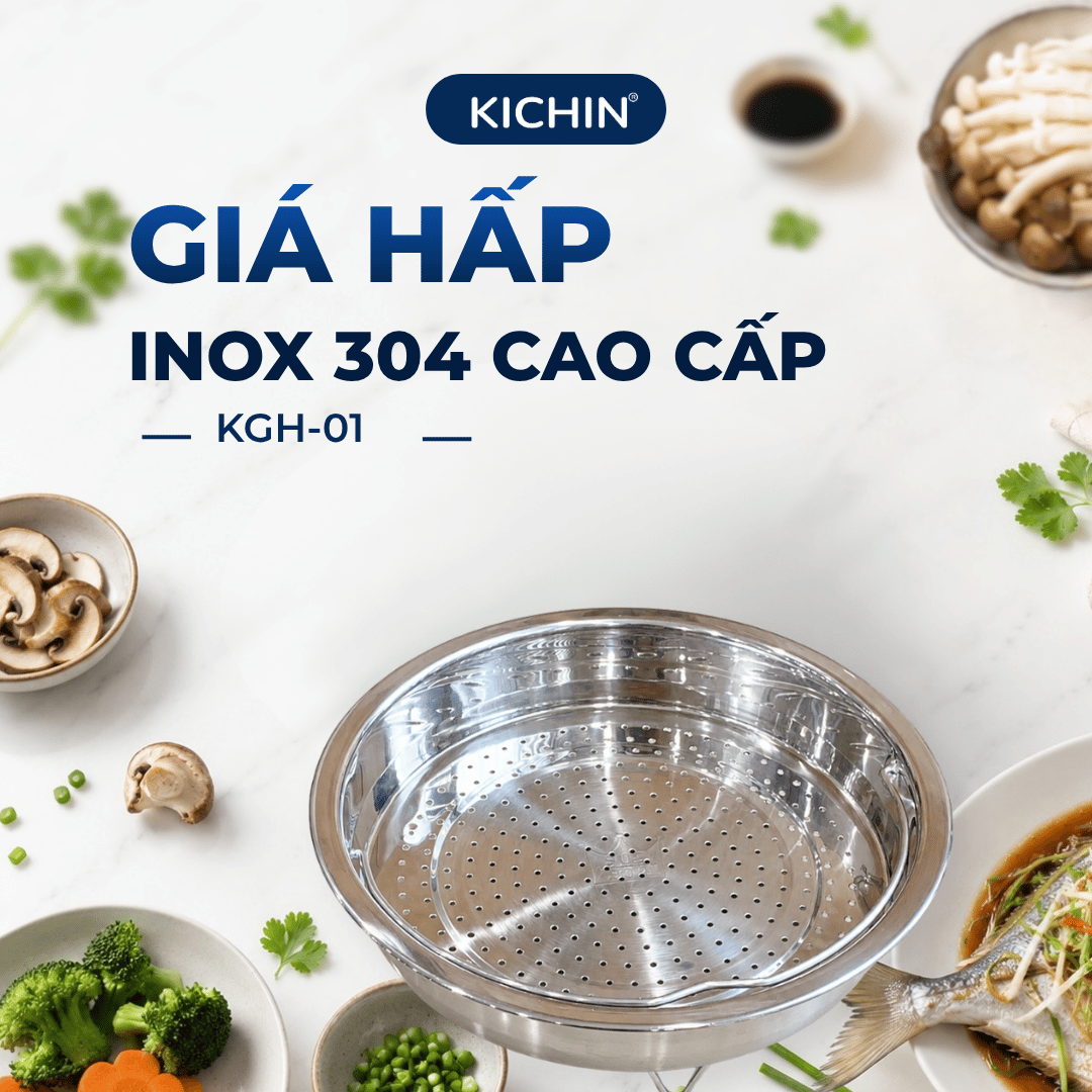 Giá hấp cao cấp thương hiệu KICHIN Inox 304 KGH-01