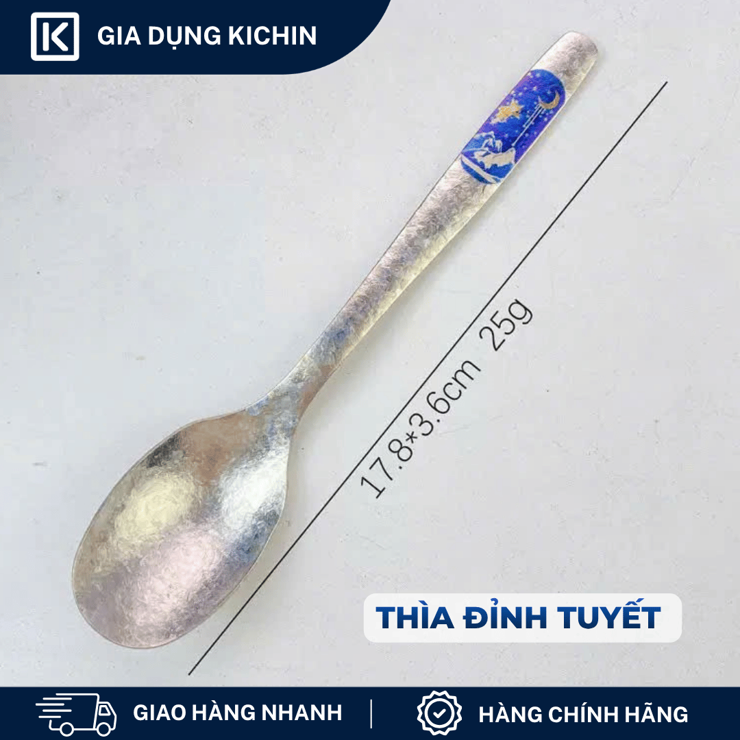 Thìa Titanium Nguyên Chất Cao Cấp KICHIN - Siêu Nhẹ, Hạn Chế Truyền Nhiệt, Bền, Chống Gỉ