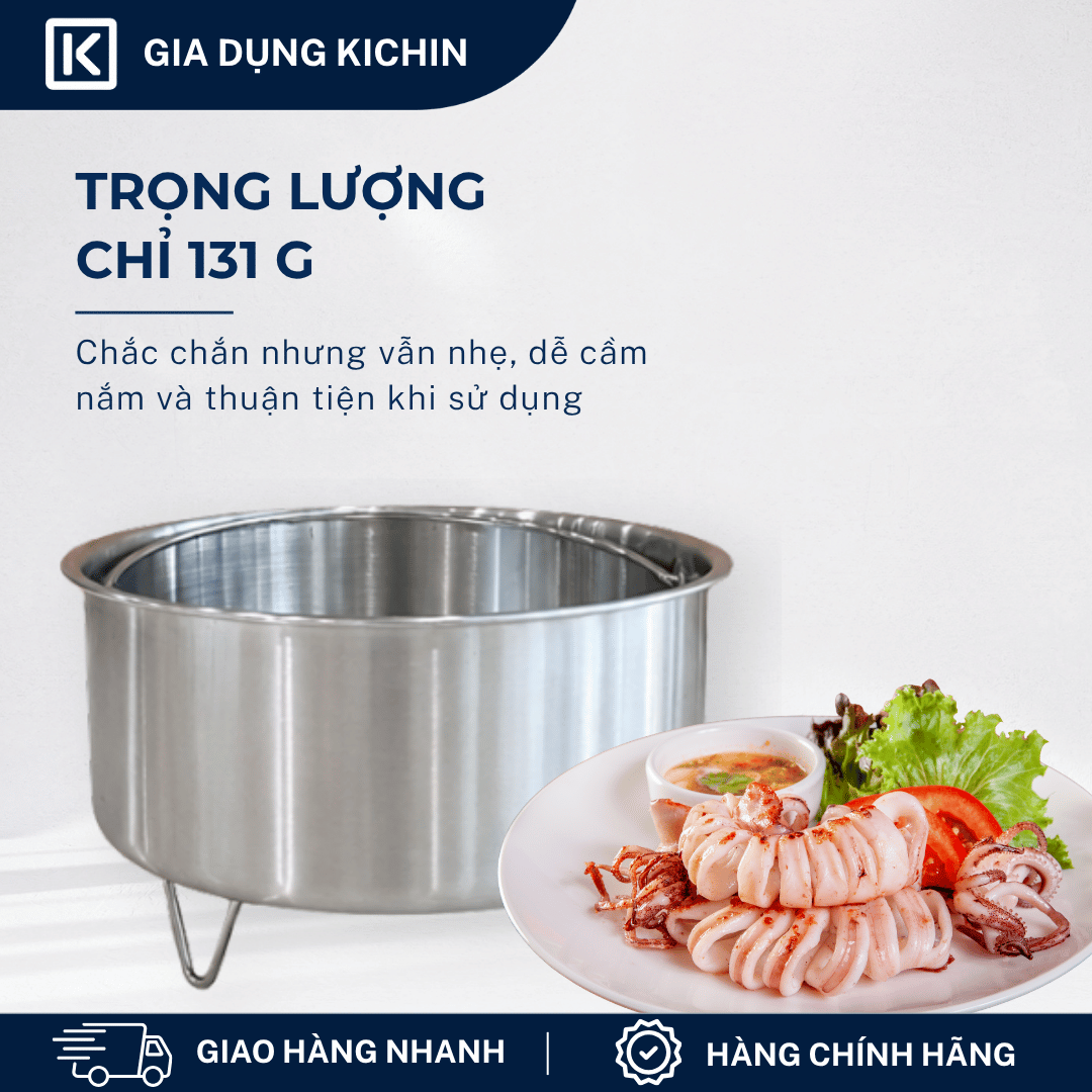 Bát hấp cao cấp thương hiệu KICHIN Inox 304 KBH-01
