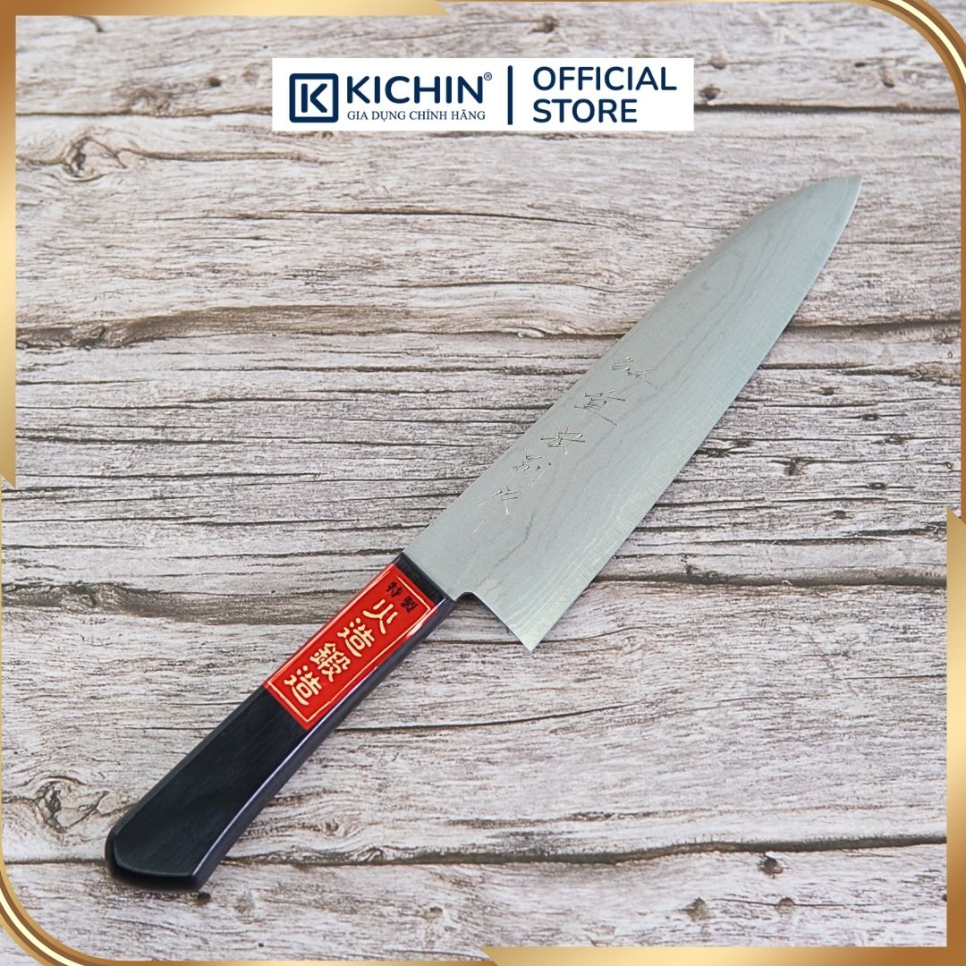 Dao Đa Năng Gyuto Shigehiro Besaku Damascus Thép VG10 180mm