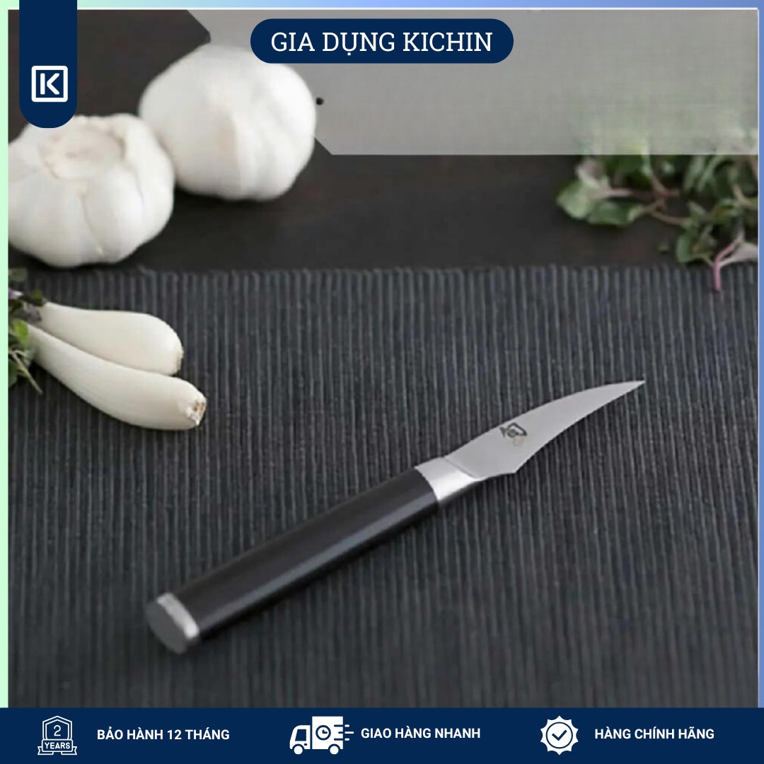 Dao bếp Nhật cao cấp KAI Shun Classic Bird's Beak - Dao bóc gọt hoa quả thép Damascuss 69 lớp DM0715 (60mm)