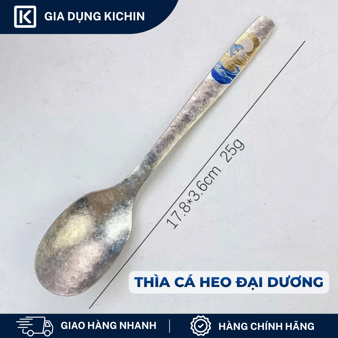 Thìa Titanium Nguyên Chất Cao Cấp KICHIN - Siêu Nhẹ, Hạn Chế Truyền Nhiệt, Bền, Chống Gỉ