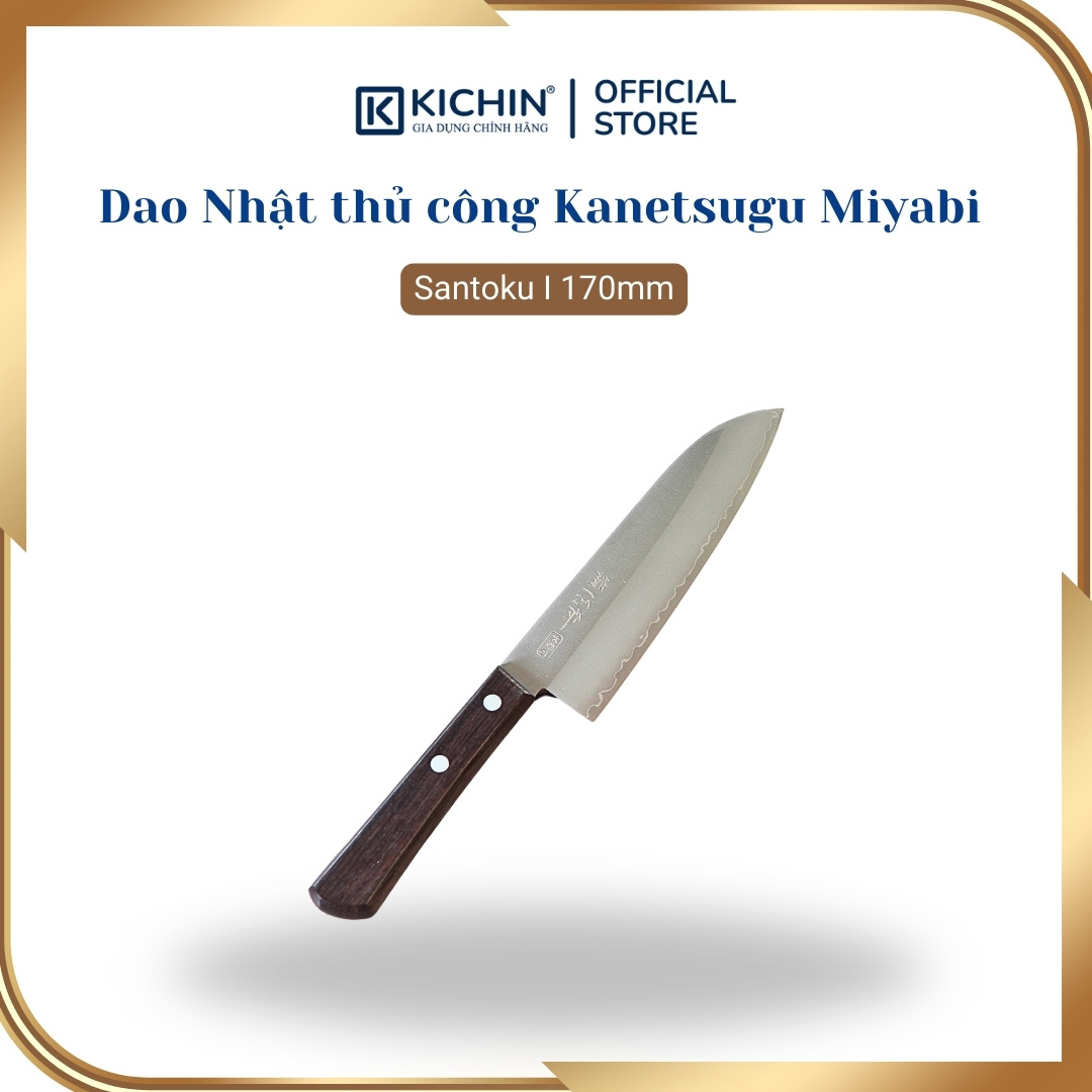 Dao Nhật Thủ Công Cao Cấp Kanetsugu Miyabi Santoku 170mm