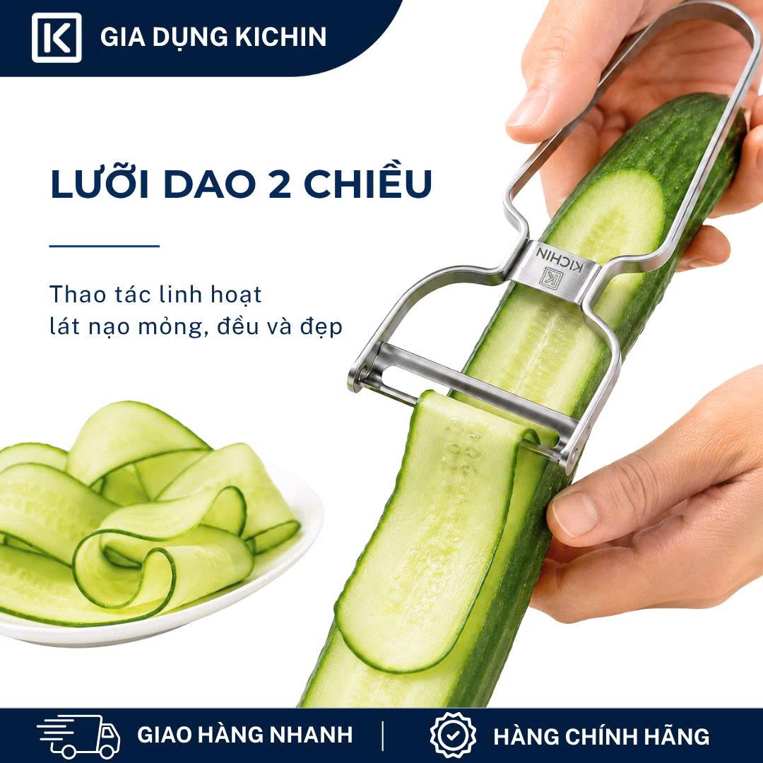 Combo 2 Nạo rau củ quả cao cấp thép không gỉ thương hiệu KICHIN - NK02