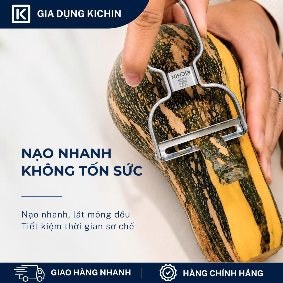 Combo 2 Nạo rau củ quả cao cấp thép không gỉ thương hiệu KICHIN - NK02