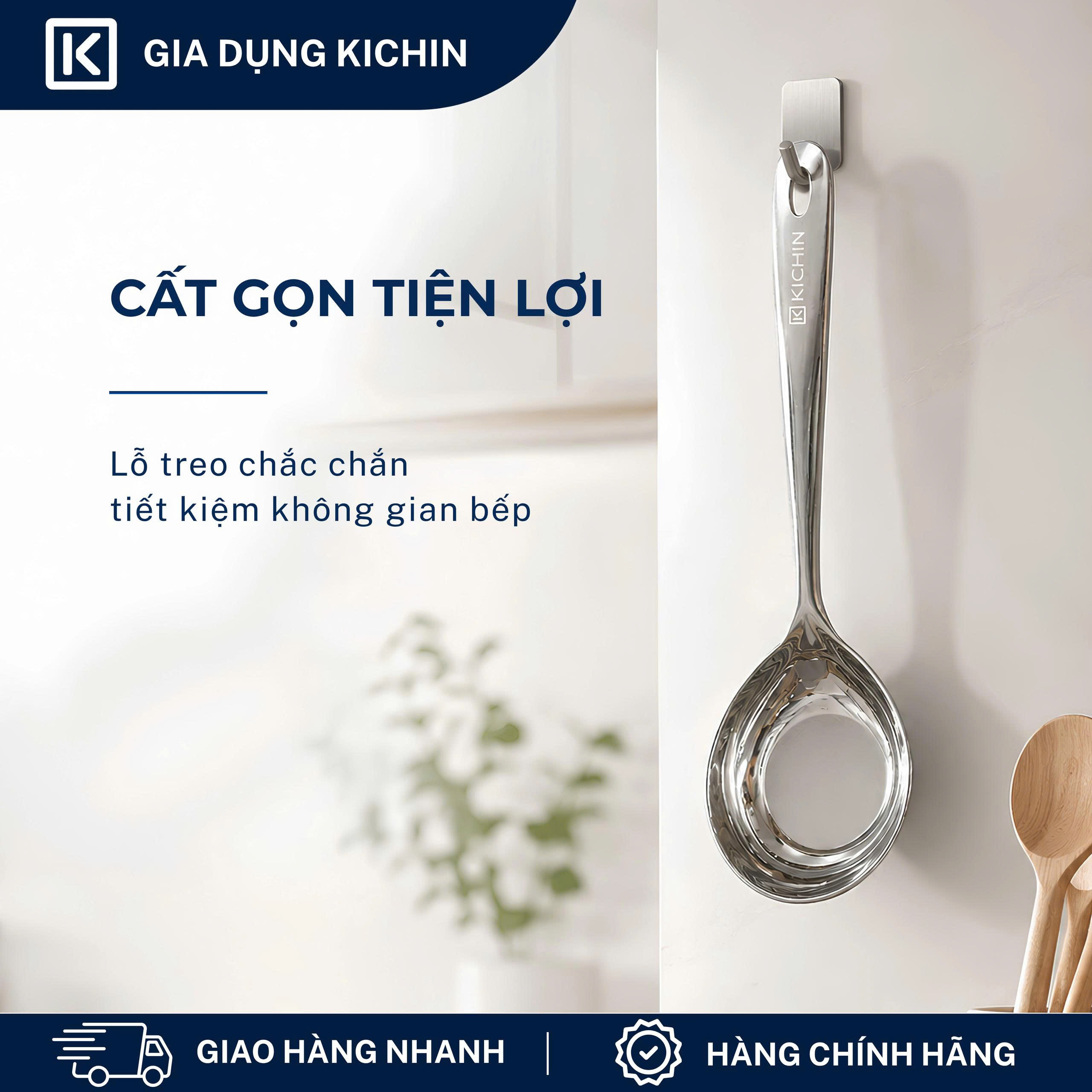 Muôi( muỗng) múc canh chất liệu Inox 304 Cao Cấp Kichin