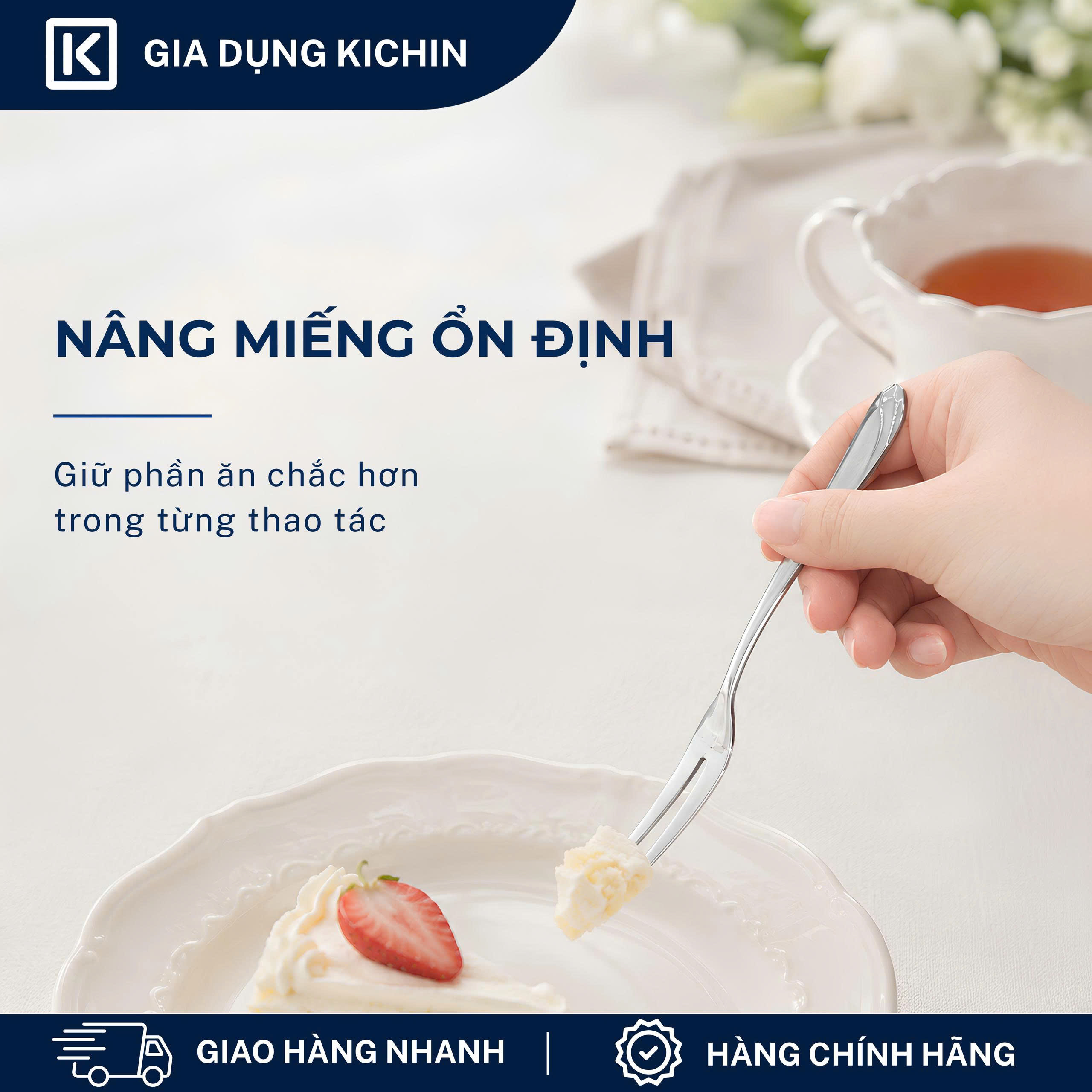 Combo 3 dĩa( nĩa) cao cấp inox304 thương hiệu Kichin