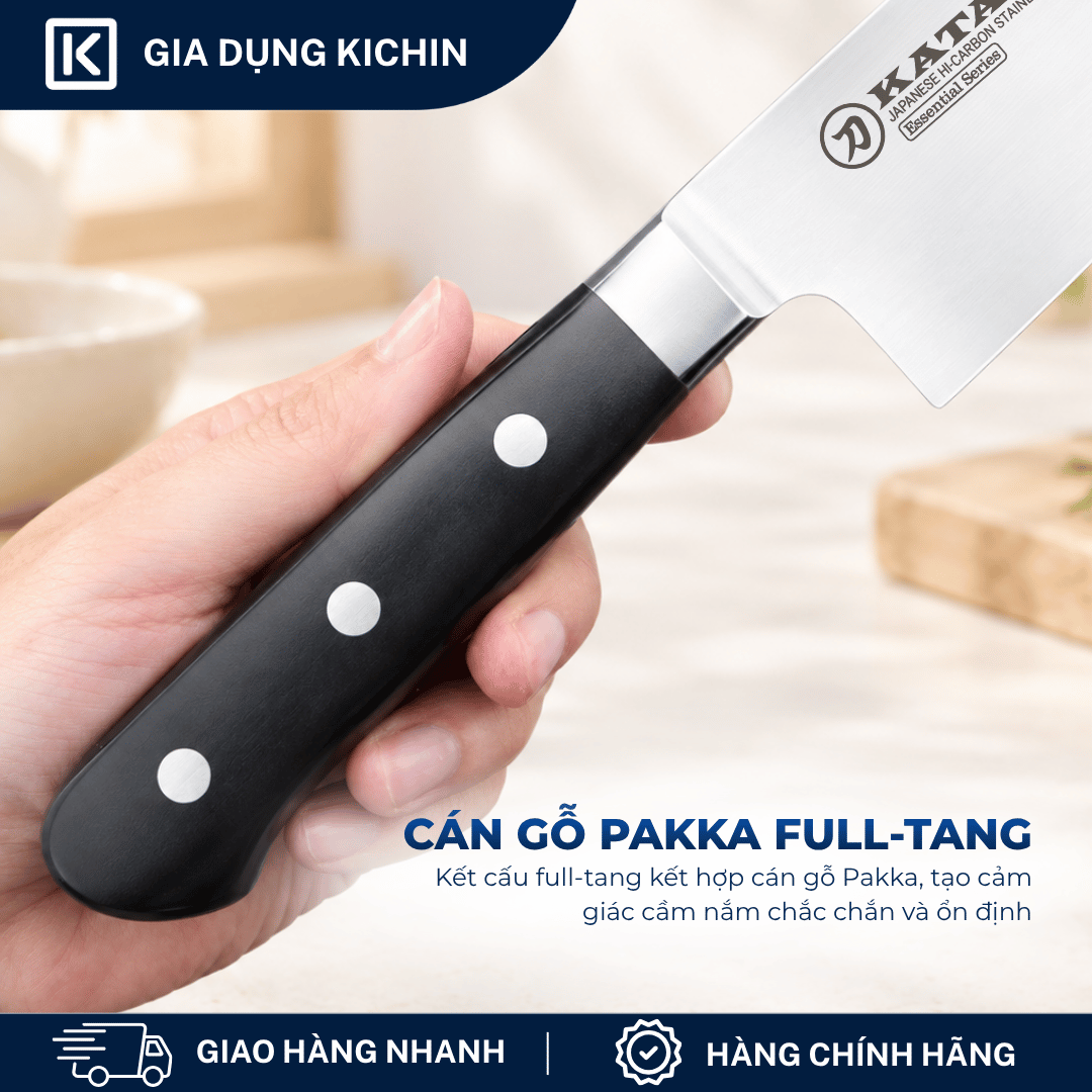 Dao bếp thương hiệu cao cấp KATANA Essential Chef - Dao thái thịt cá KATA202 (200mm)