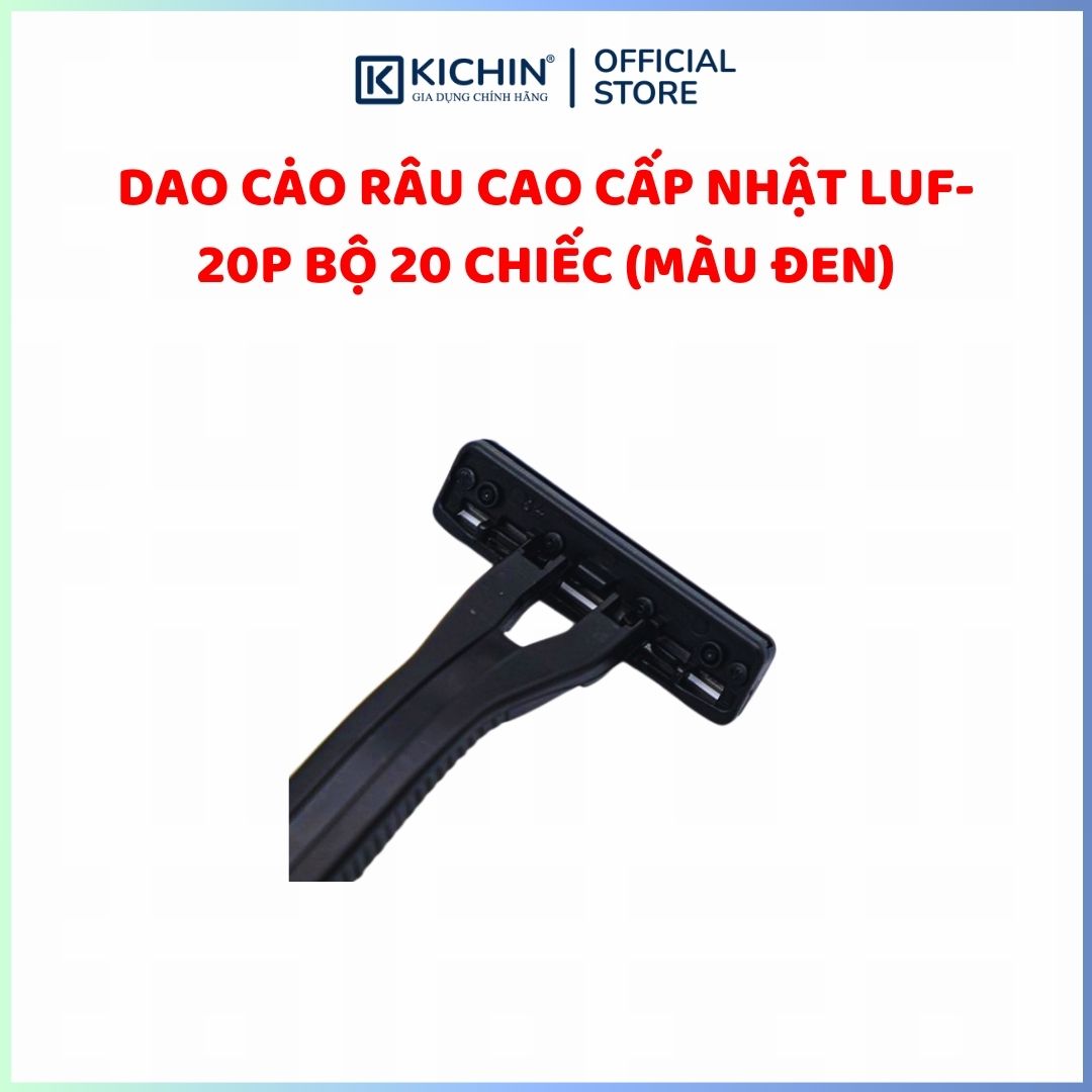 Dao cạo râu cao cấp Nhật LUF-20P bộ 20 chiếc (màu đen)