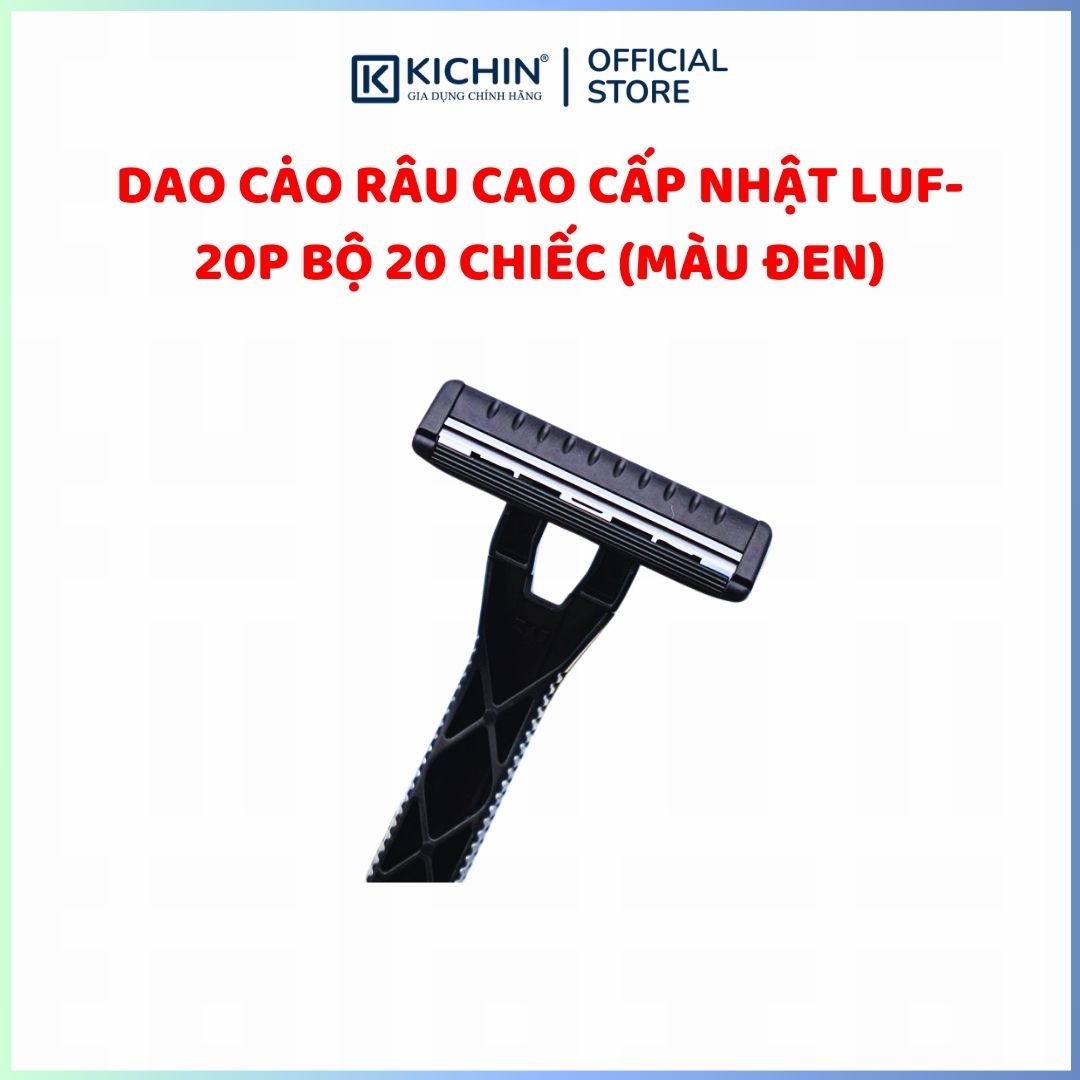 Dao cạo râu cao cấp Nhật LUF-20P bộ 20 chiếc (màu đen)