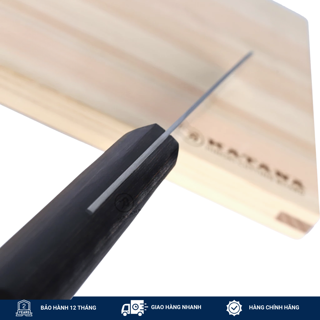 Dao thái đa năng Nhật cao cấp KAI Seki ManJu cán gỗ Santoku - 041BE0551 (180mm)