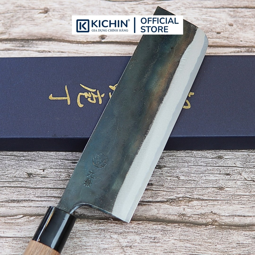 Dao Nhật Cao Cấp Motokane Nakiri 165mm Thép Super Aogami