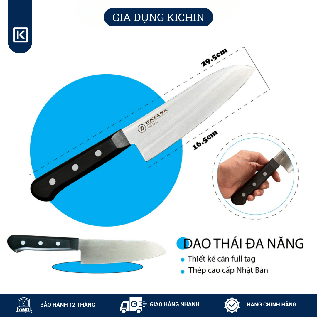 Bộ 5 chiếc dao bếp cao cấp KATANA Basic - Set 5 KATASET5 đa năng - Thái thịt cá (5 chiếc)