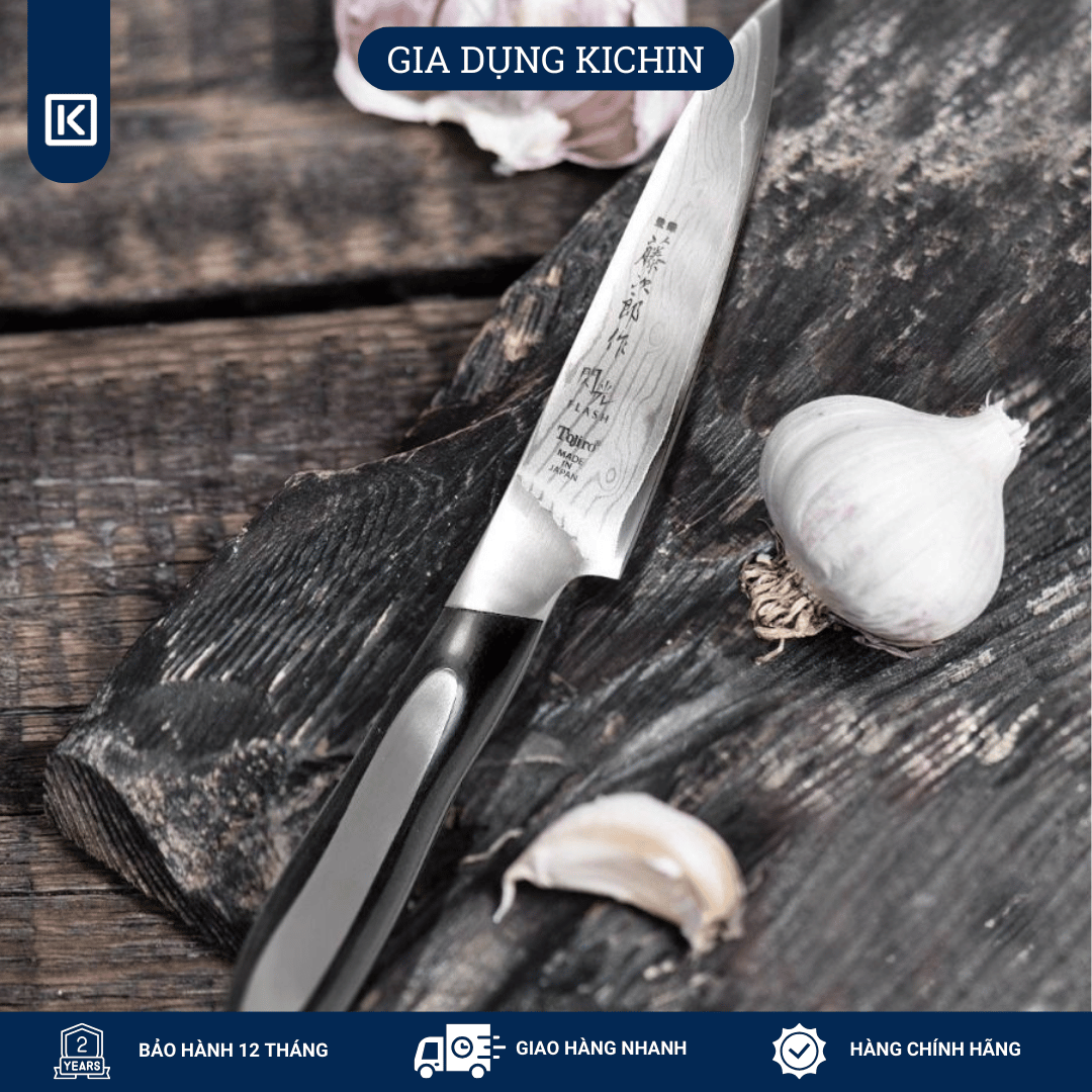 Dao bếp Nhật cao cấp Tojiro Flash Paring thép Damascus 63 lớp VG10 - Dao gọt hoa quả 100mm FF-PA100