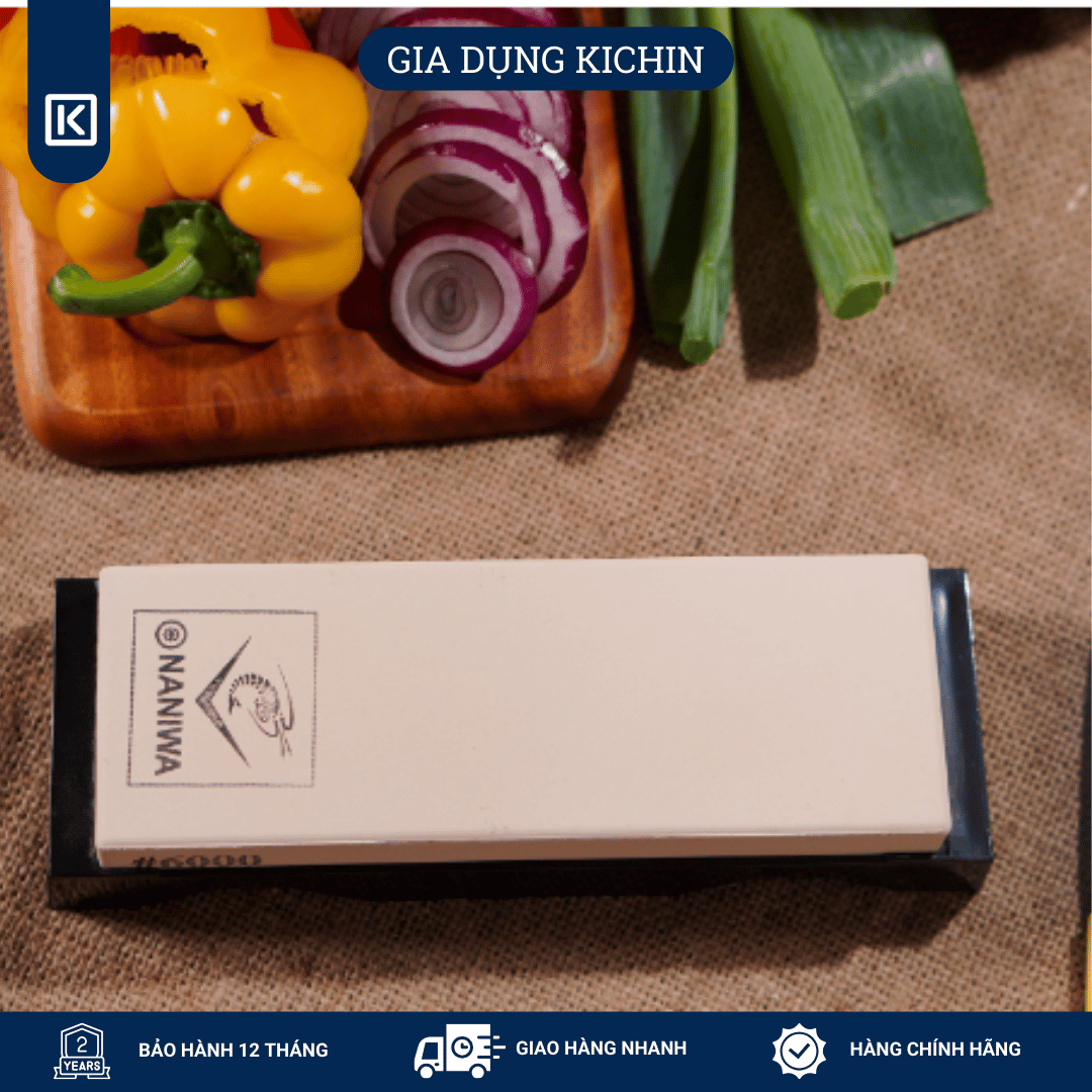 Đá mài dao tinh Naniwa Nhật độ mịn #6000 (có đế) (185x65x15) NKP-6000C
