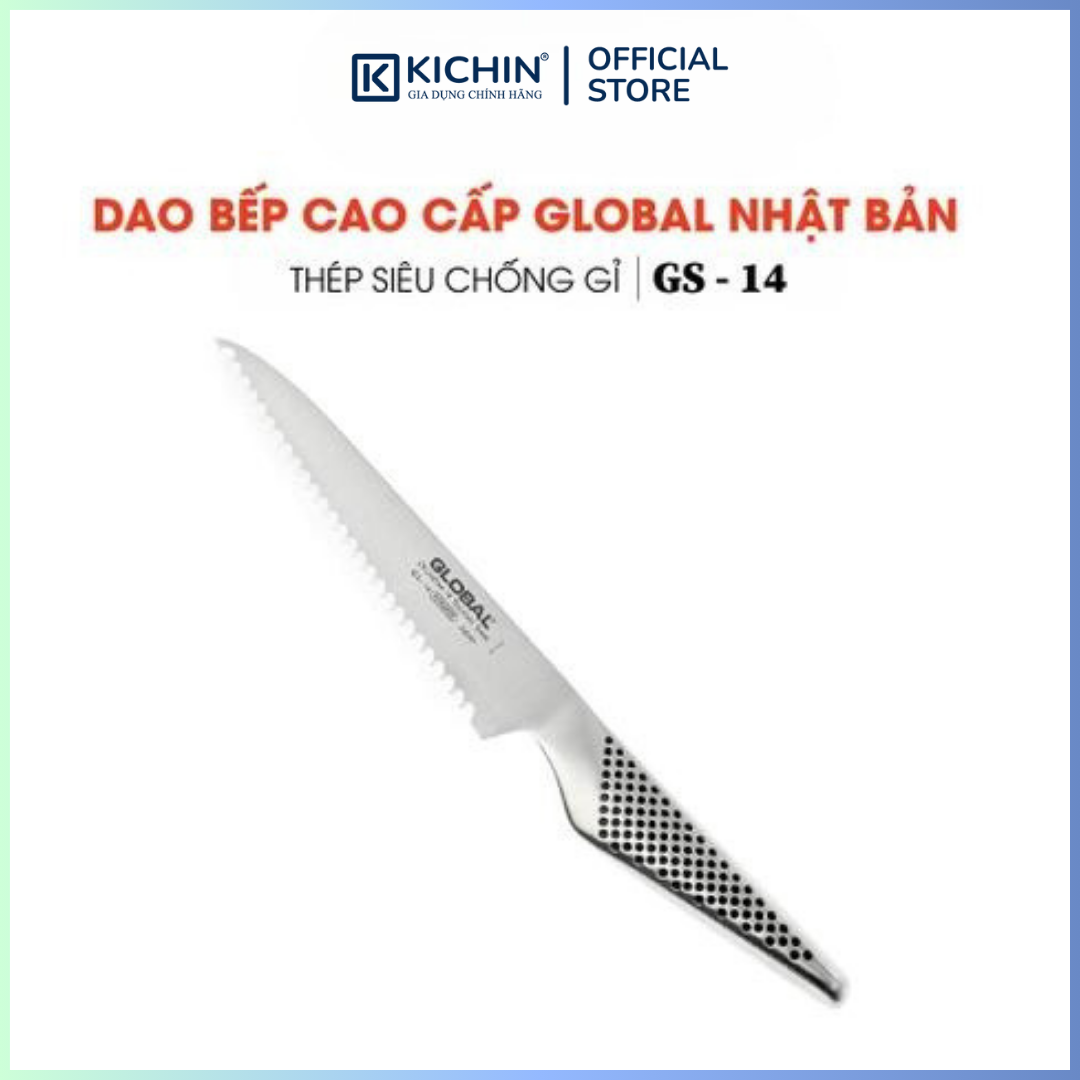 Dao bếp Nhật cao cấp Global GS14 Serated Utility - Dao đa năng (150mm)