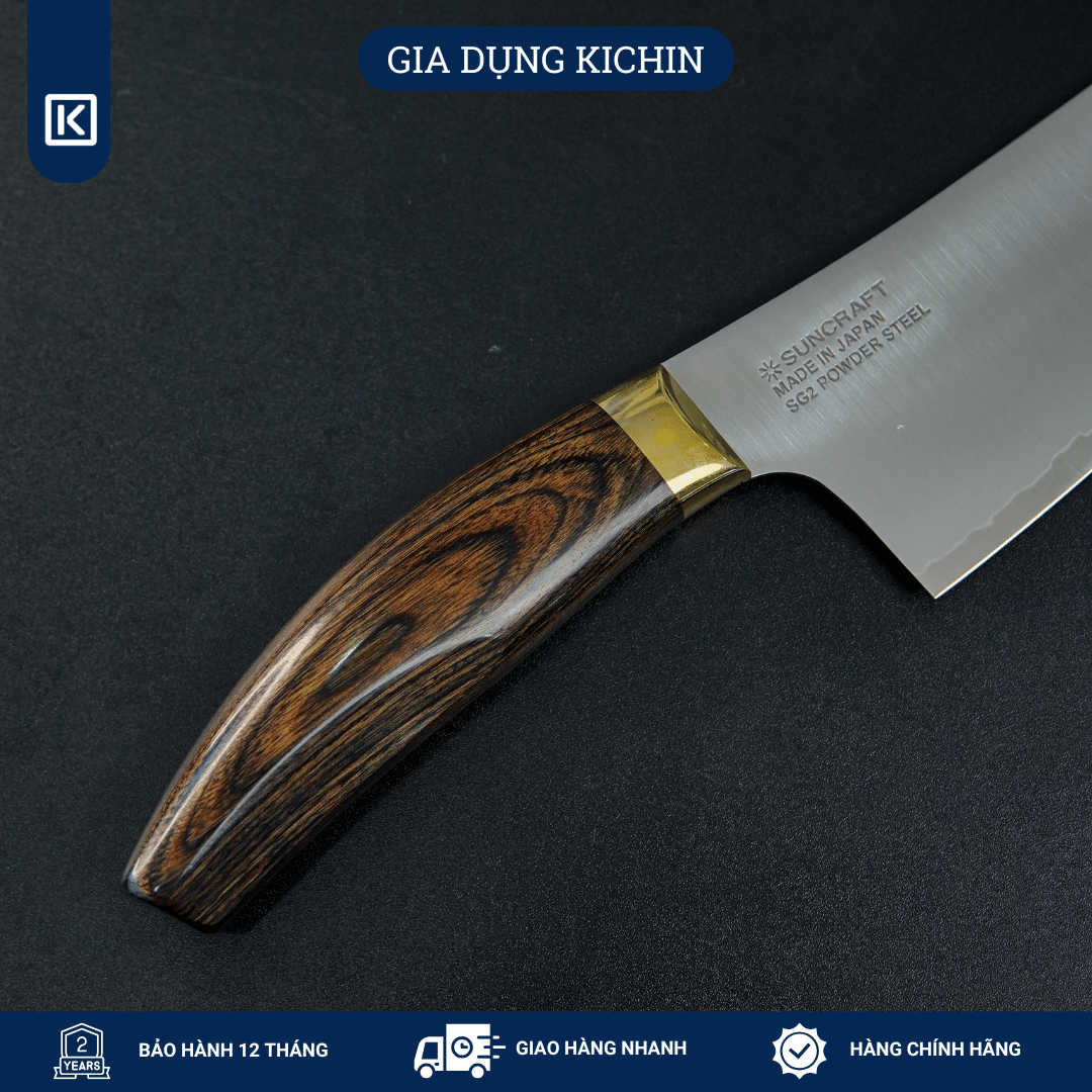 Dao Bếp Đa Năng Senzo Elegancia Thép SG2 Chef 200mm