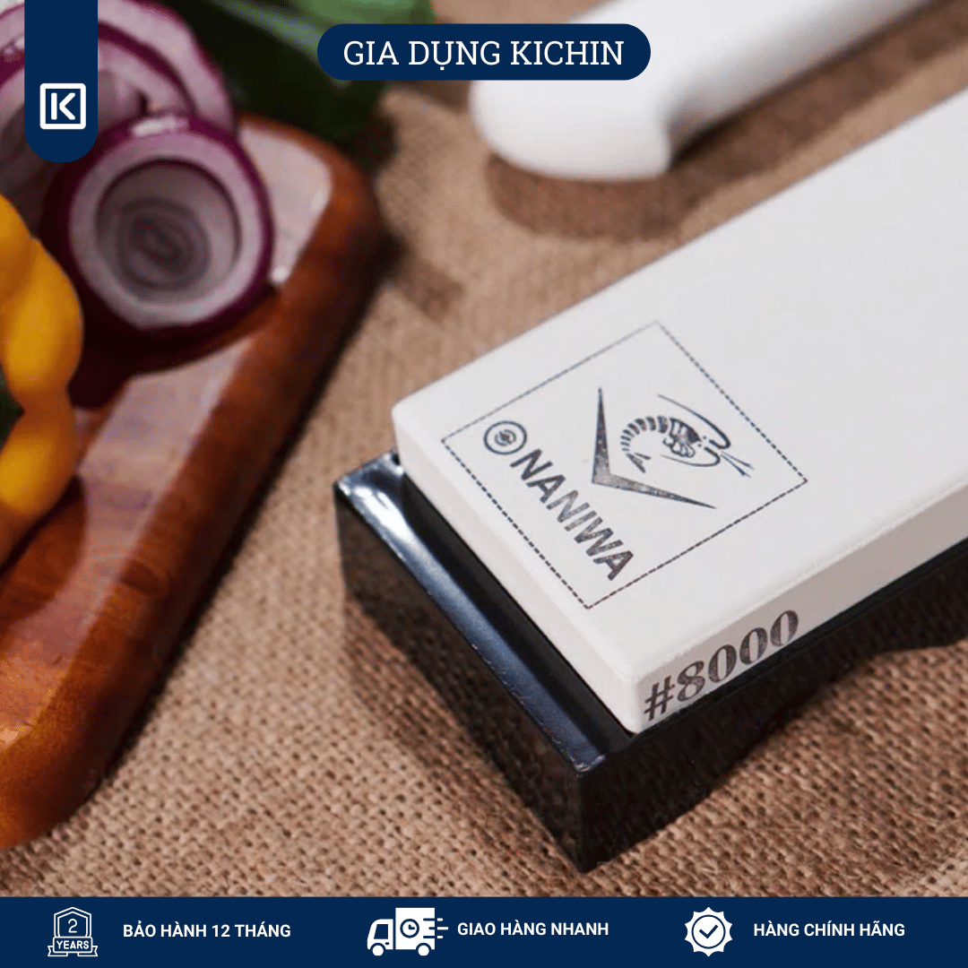 Đá mài dao tinh Naniwa độ mịn #8000 (có đế) (185x65x15) NKP8000C
