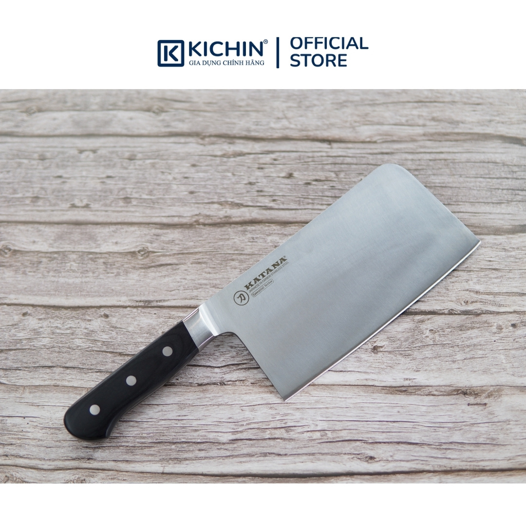 Bộ 3 chiếc dao bếp cao cấp thương hiệu KATANA Essential - Dao chặt - Dao thái - Dao gọt hoa quả - KATASET001
