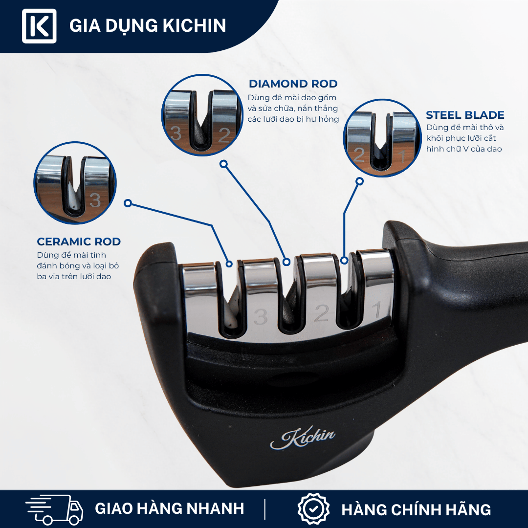 Lõi thay dụng cụ mài dao 3 bước thương hiệu KICHIN MKL-01