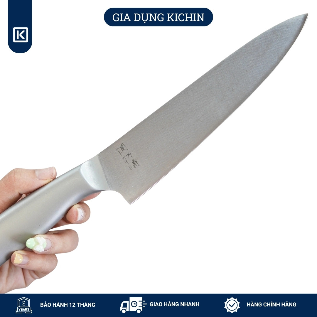 Dao thái thịt cá Nhật cao cấp KAI Seki ManJu cán kim loại Chef - 041BE0404 (180mm)