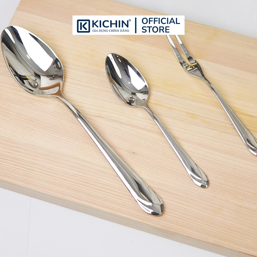 Combo 3 thìa súp cao cấp thép 18/10 dòng York thương hiệu Kichin