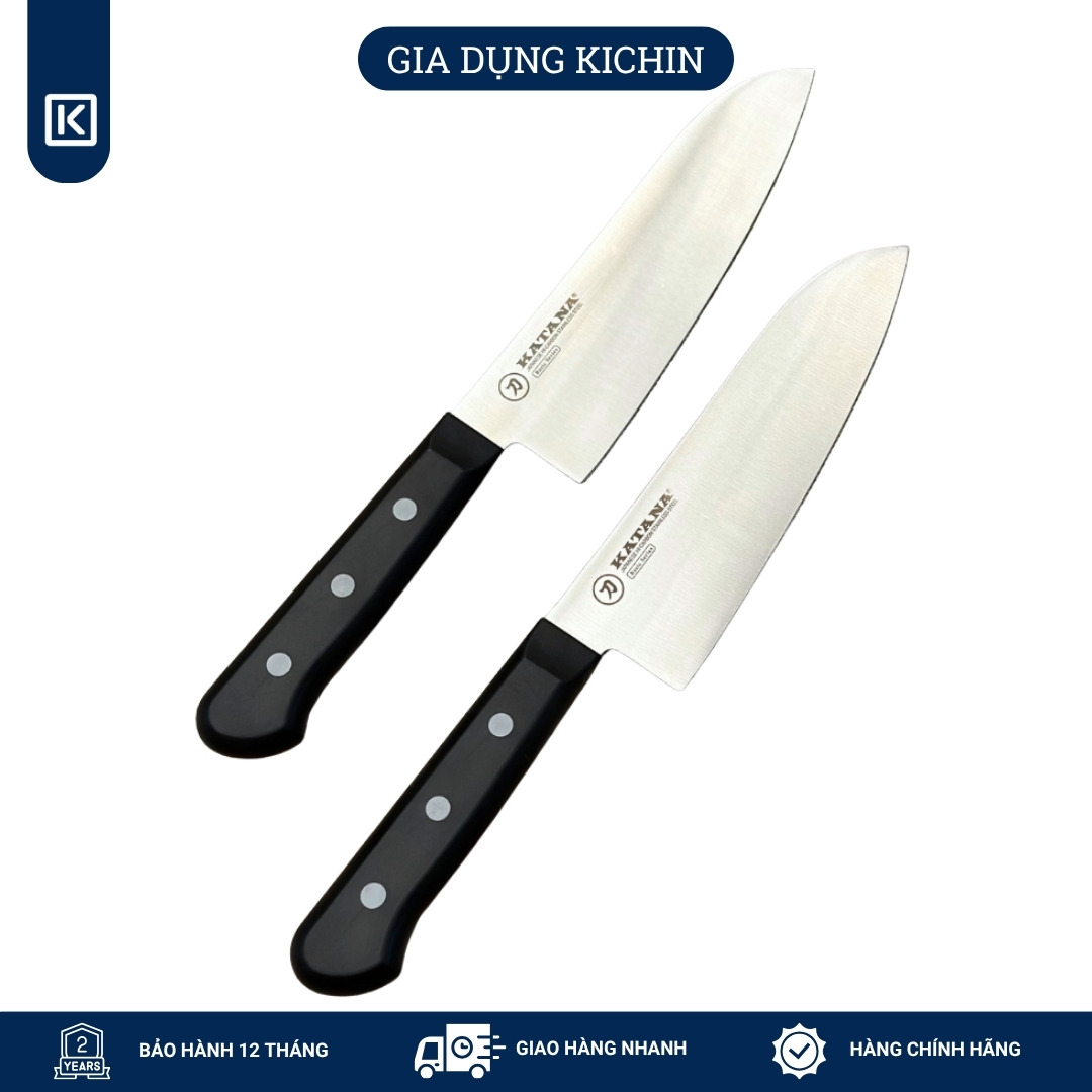 Dao bếp cao cấp KATANA Basic Santoku - Dao thái đa năng KATA401 (165mm)